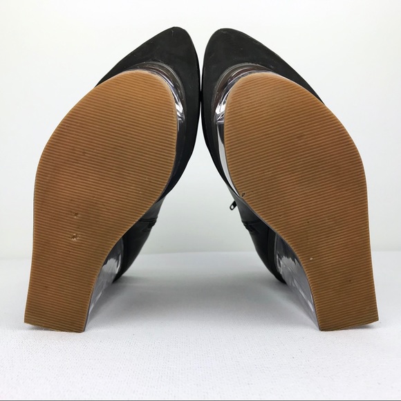 Jeffrey Campbell Black Icy Man Head Lucite Bootie - Picture 7 of 8